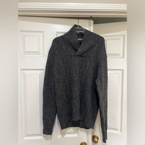 Banana Republic‎ Men Size XL gray shawl Neck Lambs Wool Casual work preppy smart